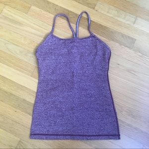 Lululemon Power Y Heathers Bordeaux Drama Sz 4